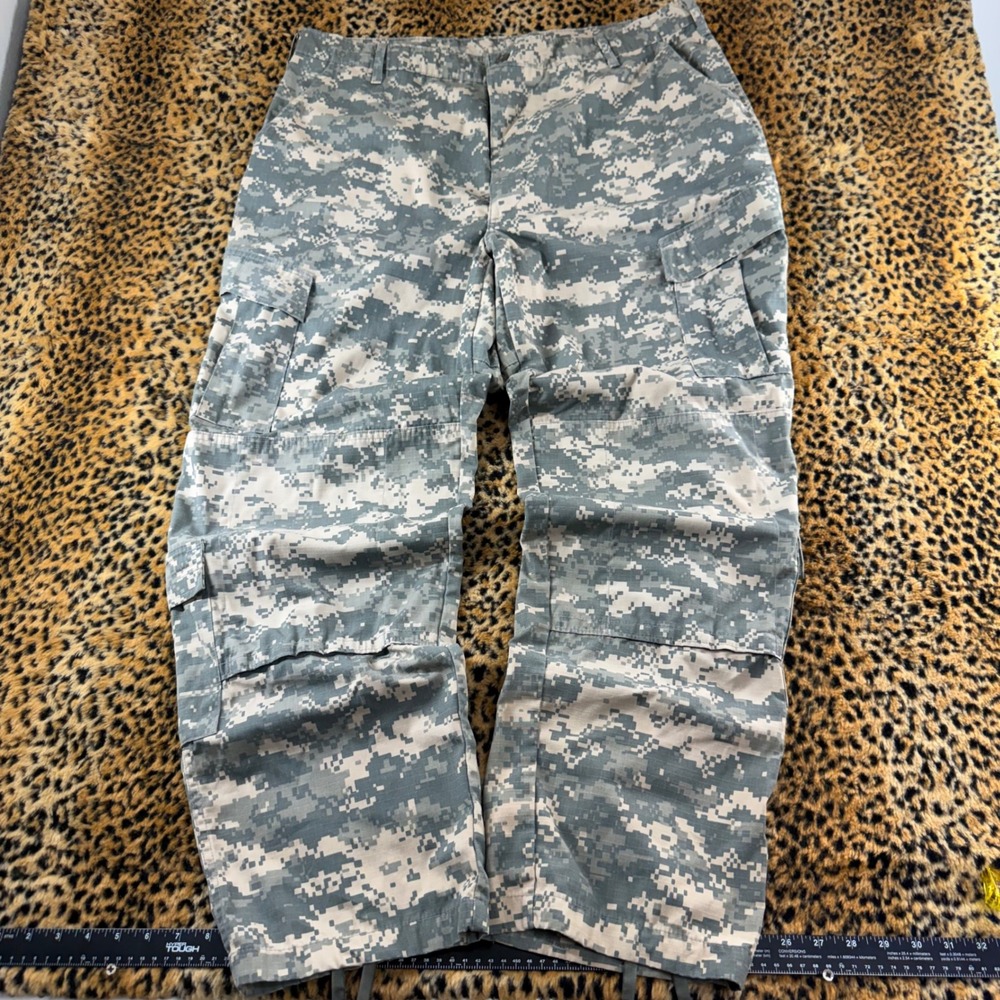 US Army ACU Digital Camo Cargo Pants Buzz Off Insect Shield XL Long 1603